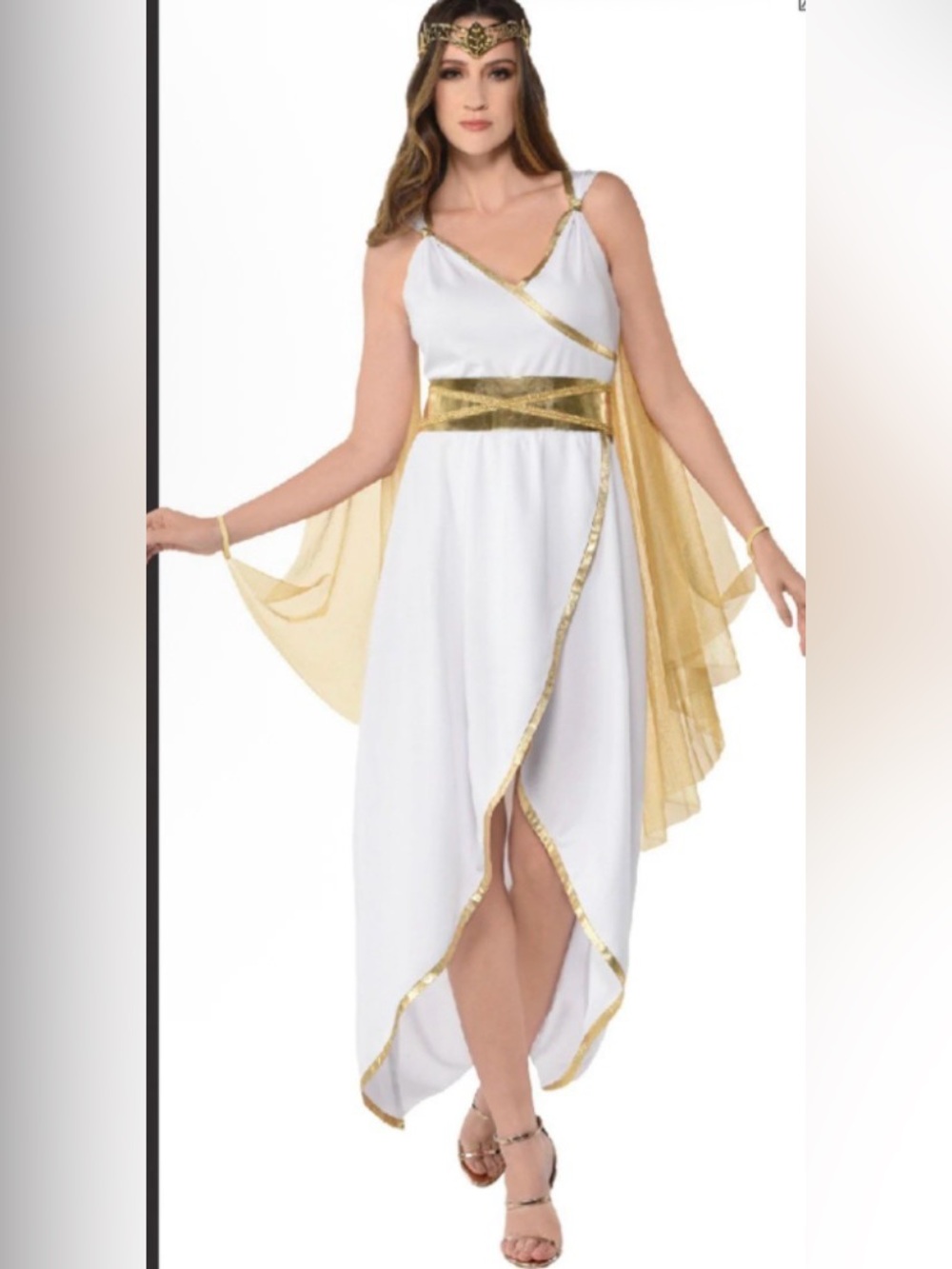 Cleopatra Goddess Halloween Costume With Necklace Size Medium